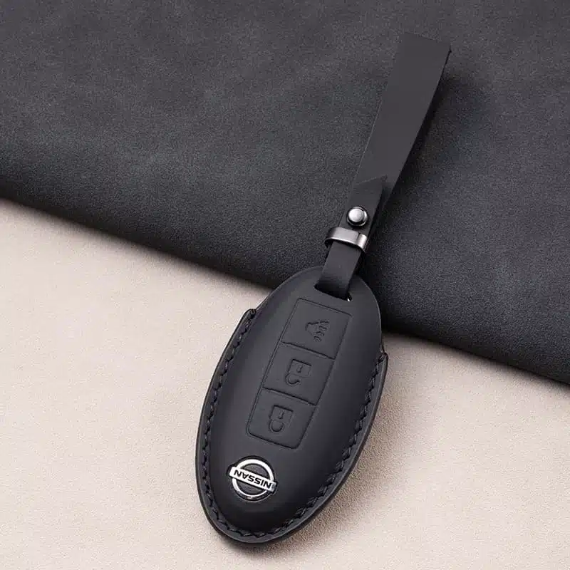 3 Tasten Nissan Leder Schlüsselanhänger 3 Nissan Leder Schlüsselanhänger
